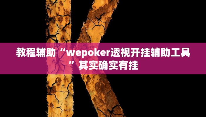 教程辅助“wepoker透视开挂辅助工具”其实确实有挂